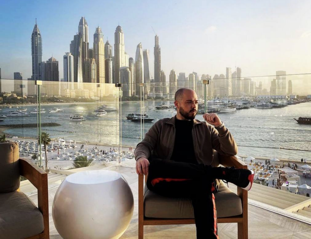 Dylan Madden overlooking Dubai Marina